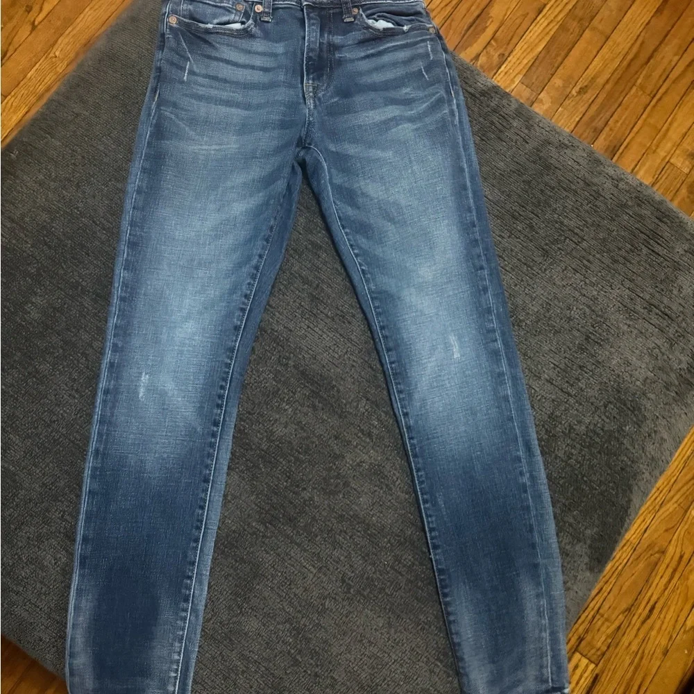 Aéropostale Skinny Jeans Women 29x32 Medium Wash Distressed Stretch Denim